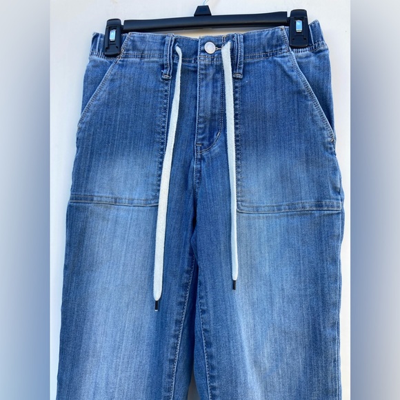 Judy Blue High Waist Drawstring Denim Jeans Zip Fly Belt Loops Pockets Size 25 - Picture 4 of 16